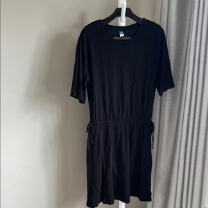 Old Navy Black Short Sleeve Dress Medium Tall